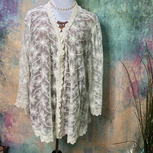 📌 Sweet  Romantic Lace Cardigan